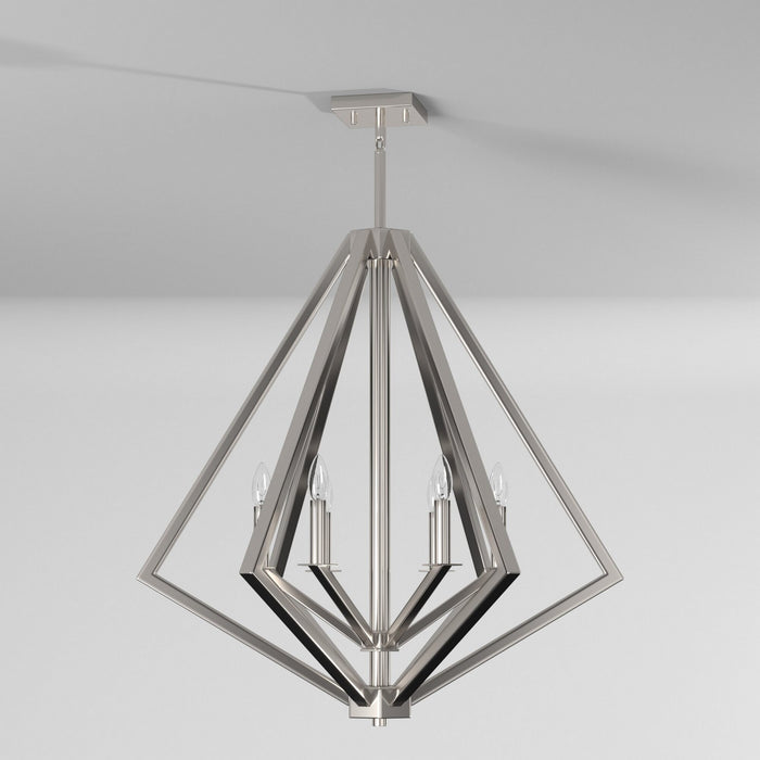 Artcraft AC10686PN Six Light Chandelier, Polished Nickel