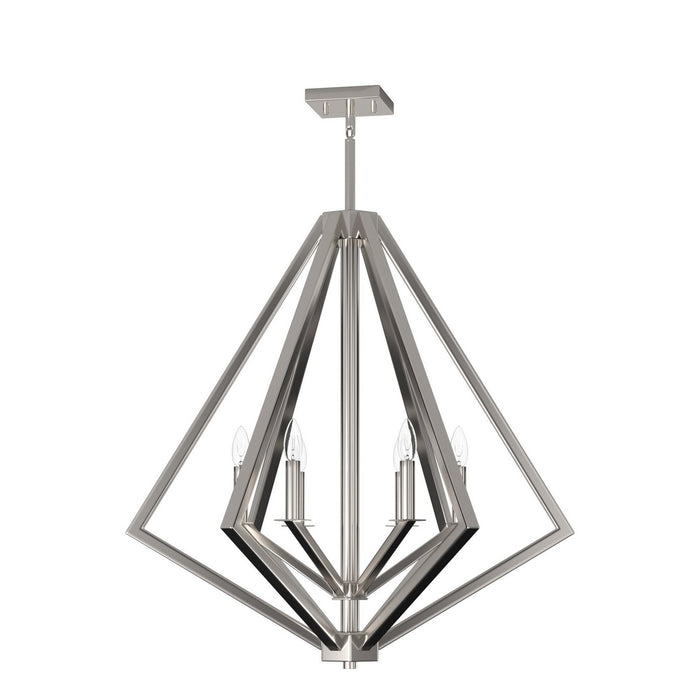 Artcraft AC10686PN Six Light Chandelier, Polished Nickel