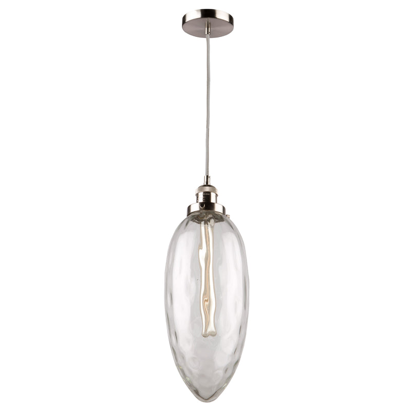 Artcraft AC10711 One Light Pendant, Brushed Nickel