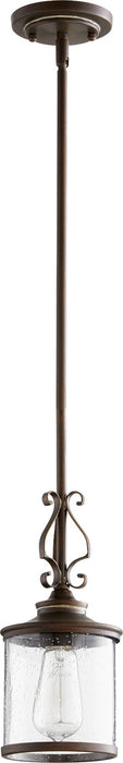 Quorum 3073-39 One Light Pendant, Vintage Copper