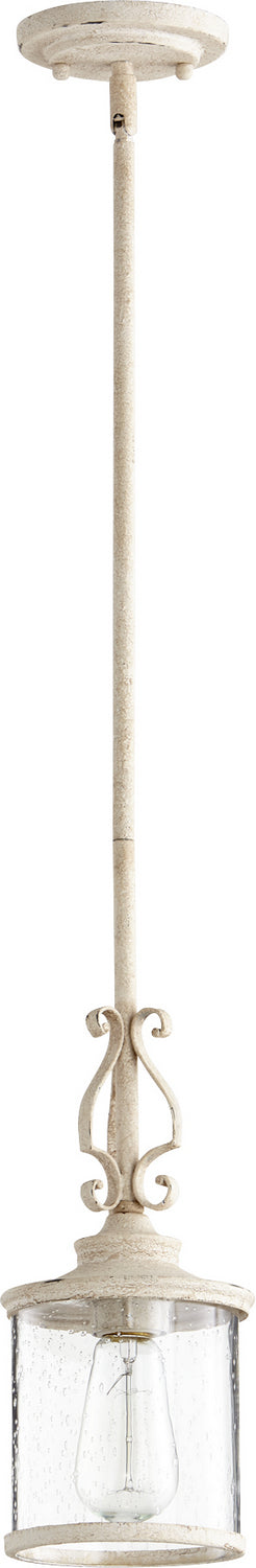 Quorum 3073-70 One Light Pendant, Persian White