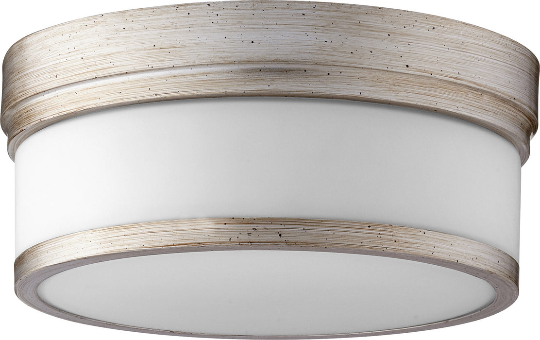 Quorum 3509-12-60 Two Light Ceiling Mount, Aged Silver Leaf