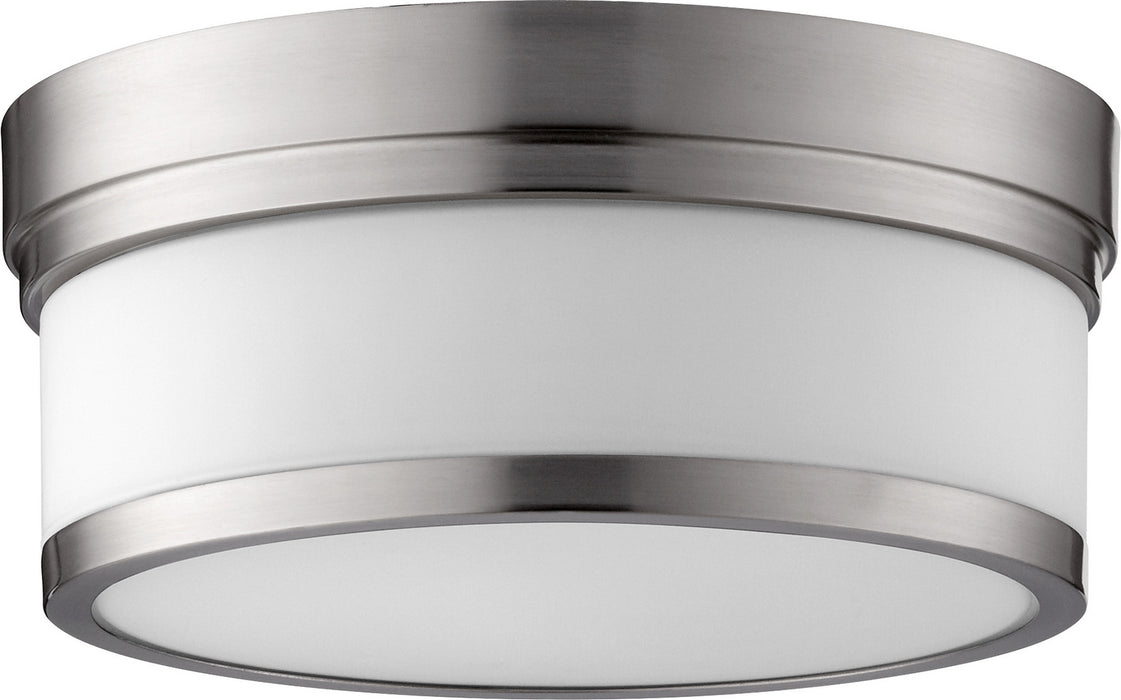 Quorum 3509-12-65 Two Light Ceiling Mount, Satin Nickel