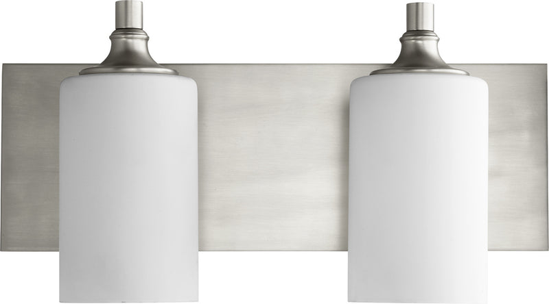 Quorum 5009-2-65 Two Light Vanity, Satin Nickel
