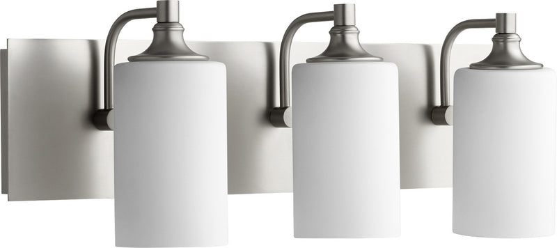 Quorum 5009-3-65 Three Light Vanity, Satin Nickel