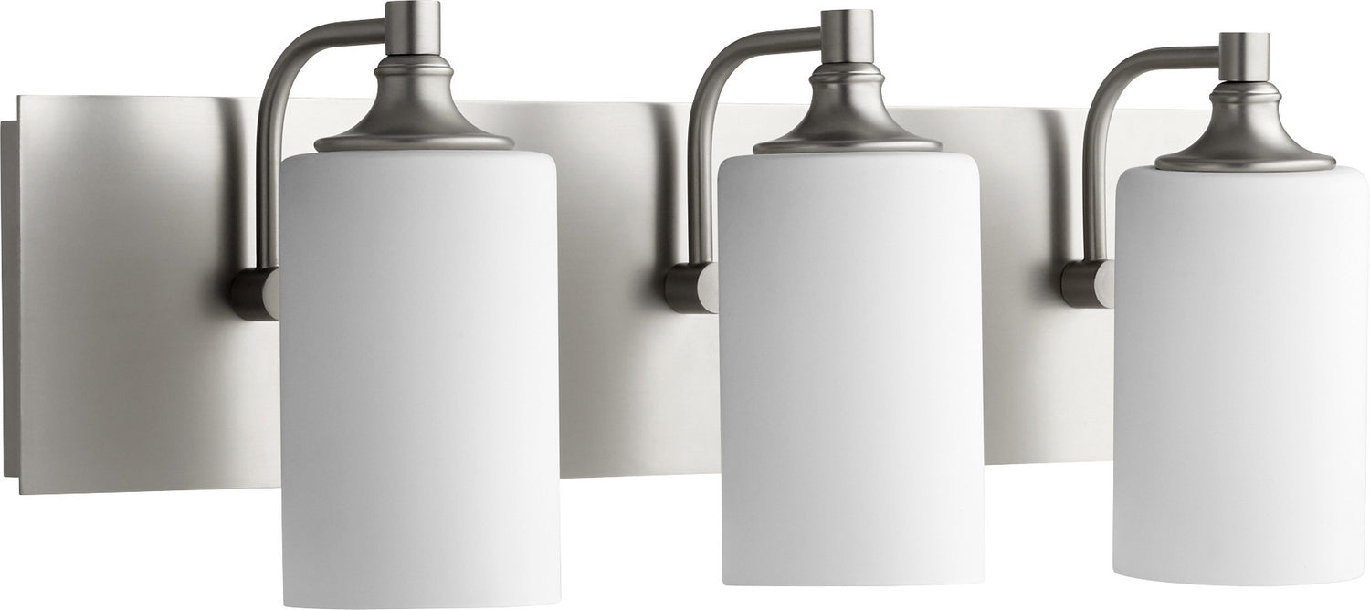 Quorum 5009-3-65 Three Light Vanity, Satin Nickel