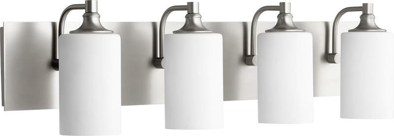 Quorum 5009-4-65 Four Light Vanity, Satin Nickel