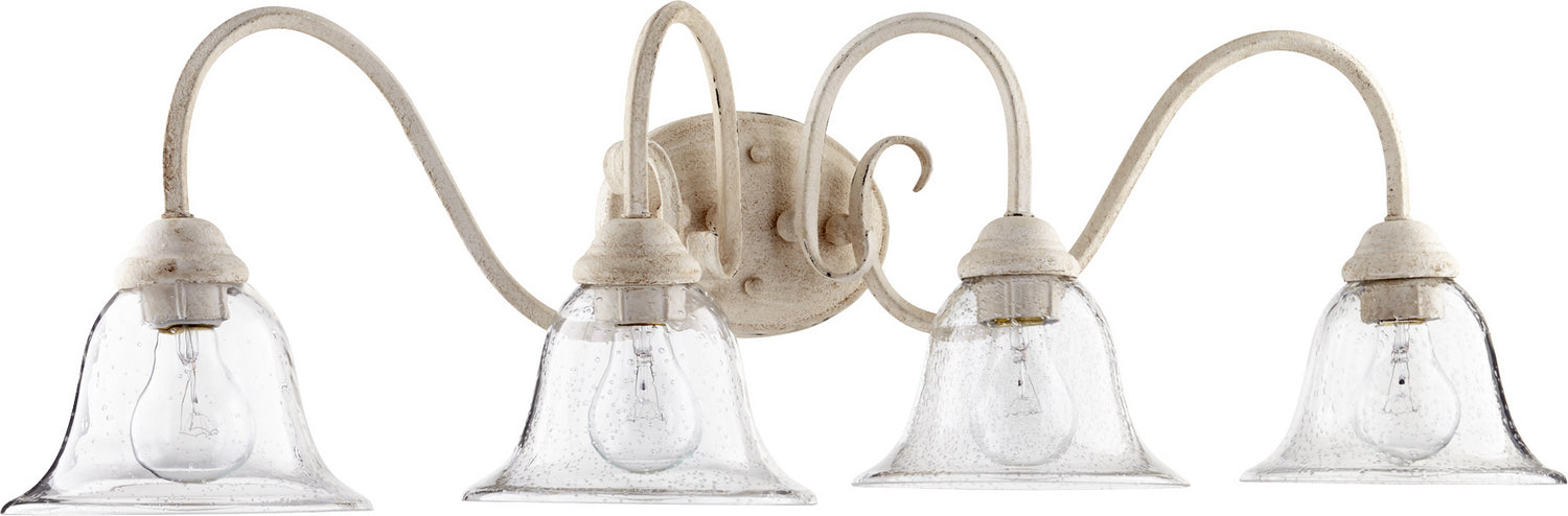 Quorum 5110-4-170 Four Light Vanity, Persian White w/ Clear/Seeded