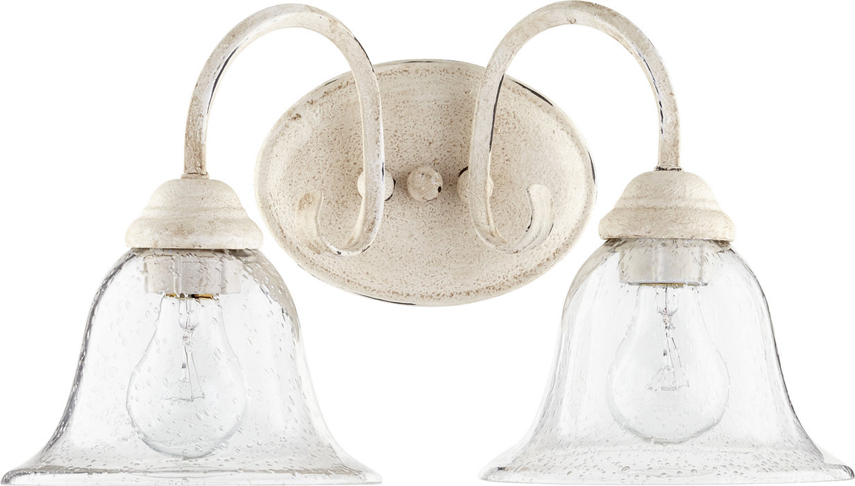 Quorum 5110-2-170 Two Light Vanity, Persian White w/ Clear/Seeded