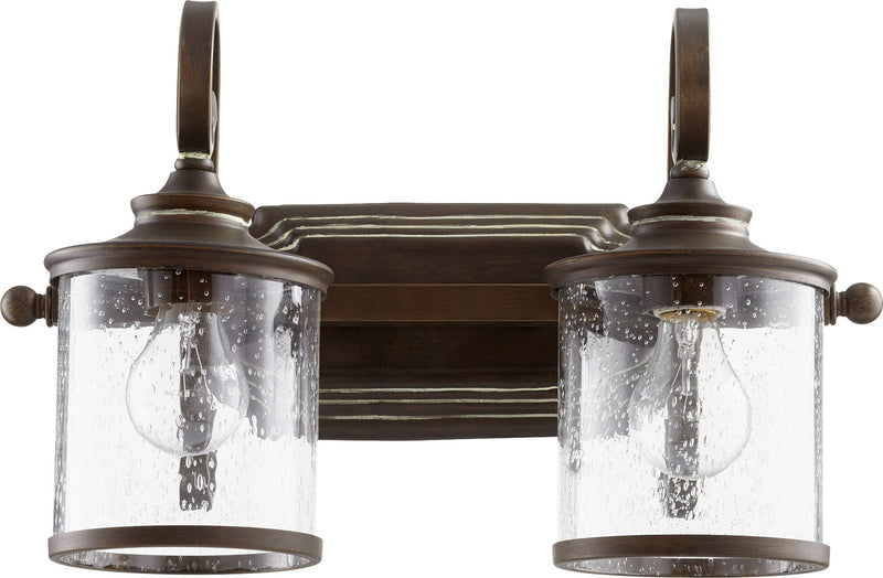 Quorum 5073-2-39 Two Light Vanity, Vintage Copper