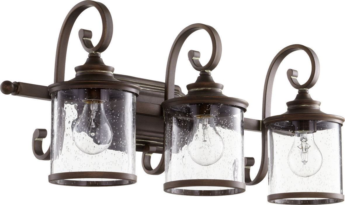 Quorum 5073-3-39 Three Light Vanity, Vintage Copper