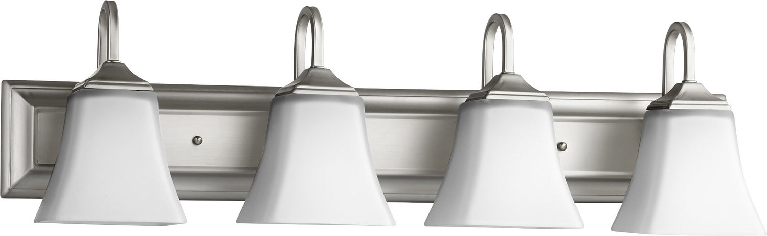 Quorum 5104-4-65 Four Light Vanity, Satin Nickel
