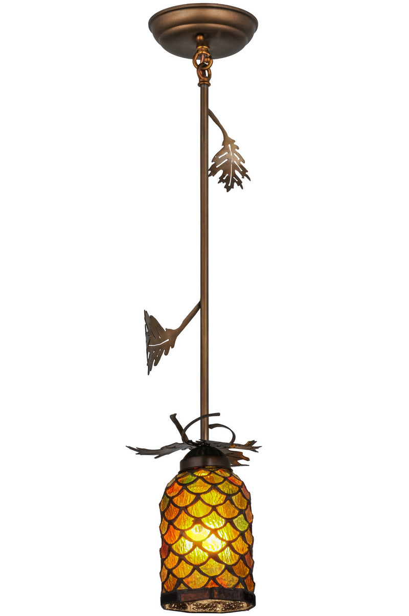 Meyda Tiffany 159196 One Light Pendant, Antique Copper