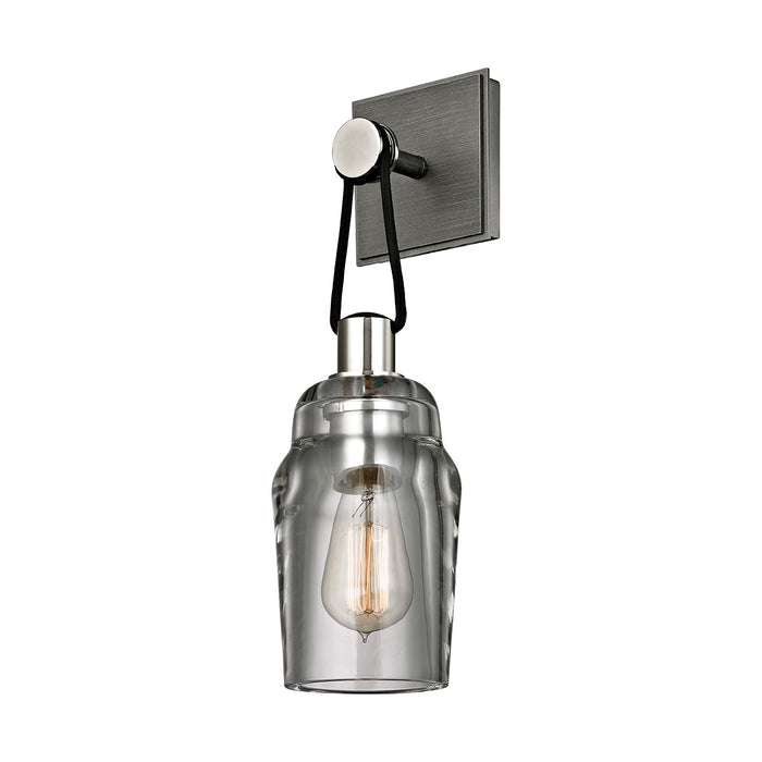 Troy Lighting B5991-GRA/PN One Light Wall Sconce, Graphite And Polished Nickel