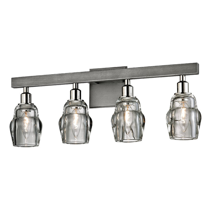 Troy Lighting B6004-GRA/PN Four Light Bath and Vanity, Graphite And Polished Nickel