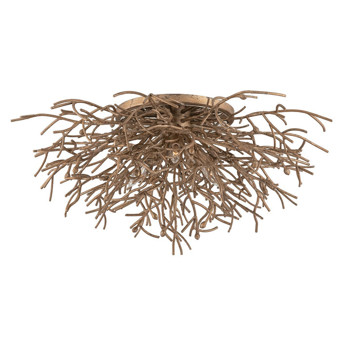Troy Lighting C6090-VZ Three Light Flush Mount, Distressed Bronze