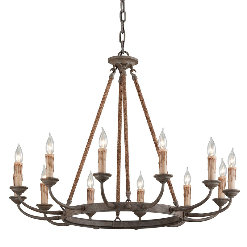 Troy Lighting F6117-EB 12 Light Chandelier, Earthen Bronze