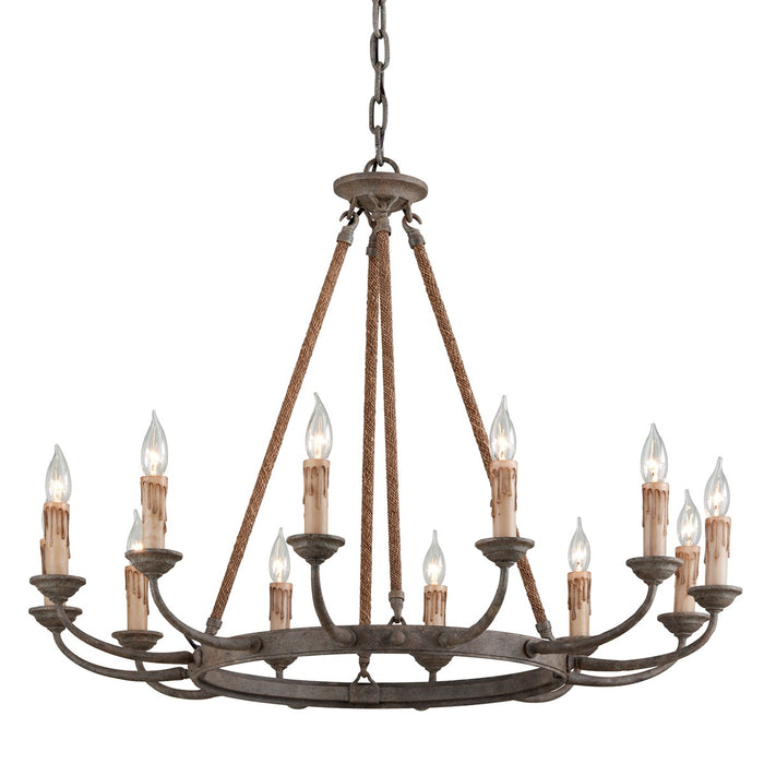Troy Lighting F6117-EB 12 Light Chandelier, Earthen Bronze