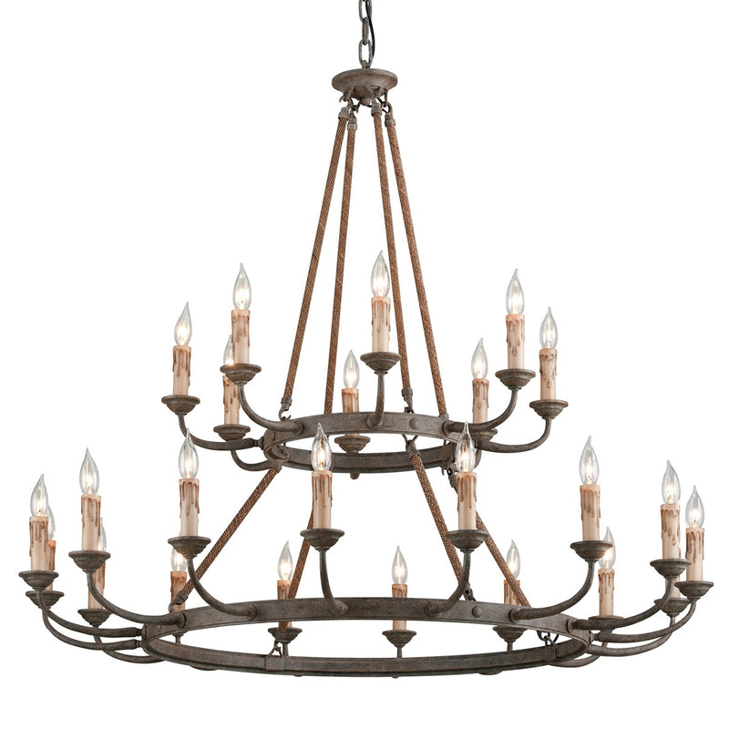 Troy Lighting F6118-EB 24 Light Chandelier, Earthen Bronze
