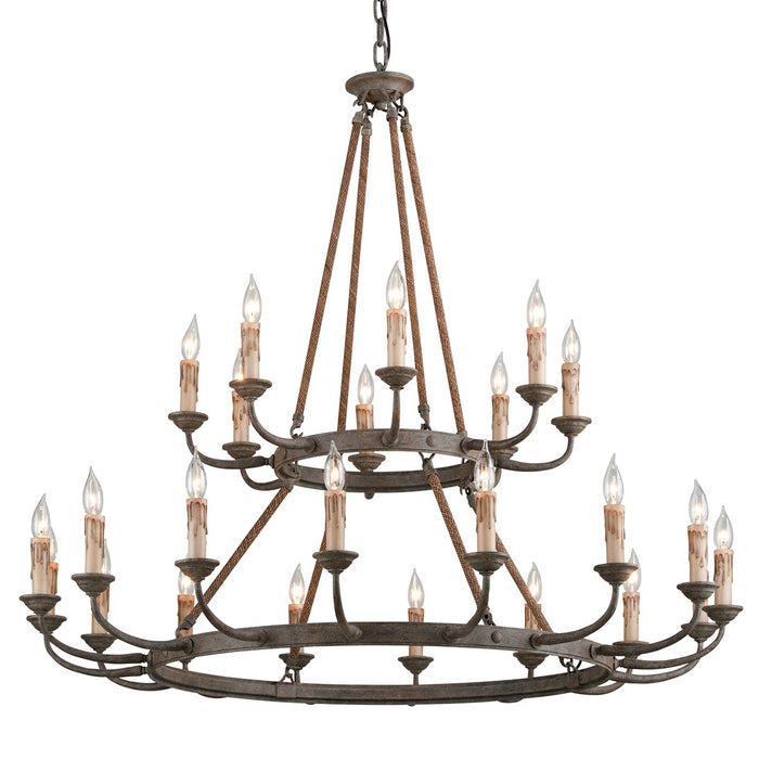 Troy Lighting F6118-EB 24 Light Chandelier, Earthen Bronze