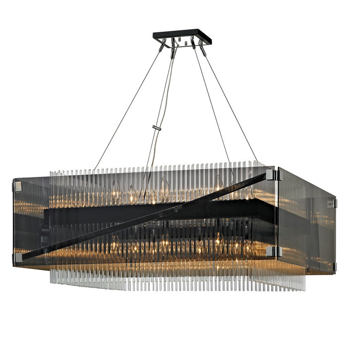 Troy Lighting F5907-BRZ/PC 16 Light Chandelier, Bronze/Polished Chrome