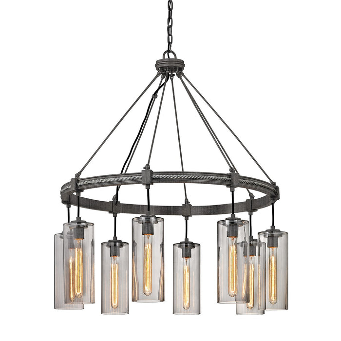 Troy Lighting F5918 Eight Light Chandelier, Graphite