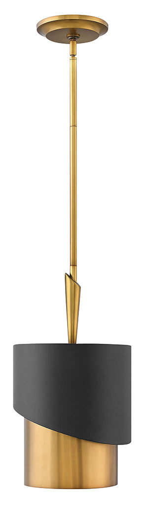 Fredrick Ramond FR34317HBR LED Pendant, Heritage Brass