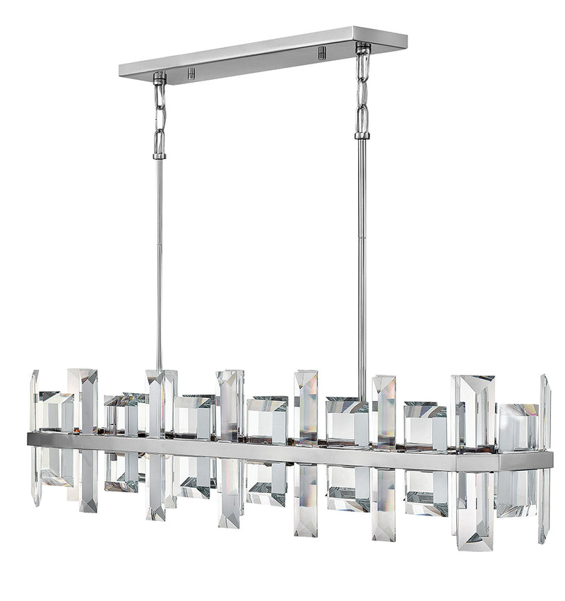 Fredrick Ramond FR39216PNI LED Linear Chandelier, Polished Nickel
