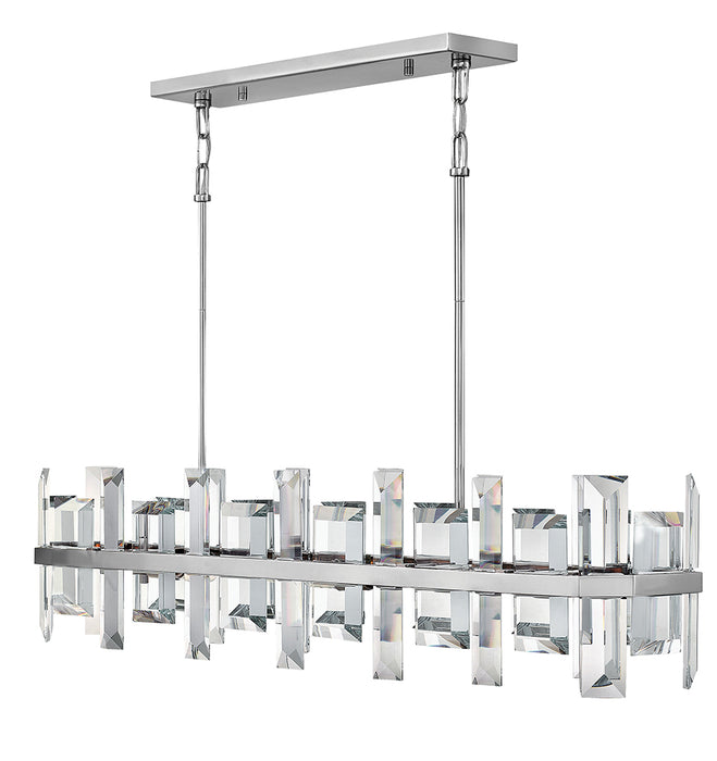 Fredrick Ramond FR39216PNI LED Linear Chandelier, Polished Nickel