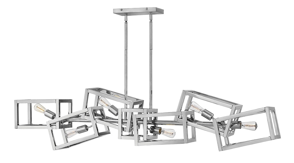 Fredrick Ramond FR42446PNI LED Linear Chandelier, Polished Nickel