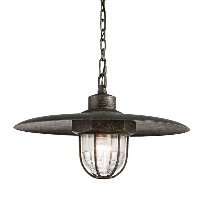 Troy Lighting F3897-APW One Light Pendant, Aged Pewter
