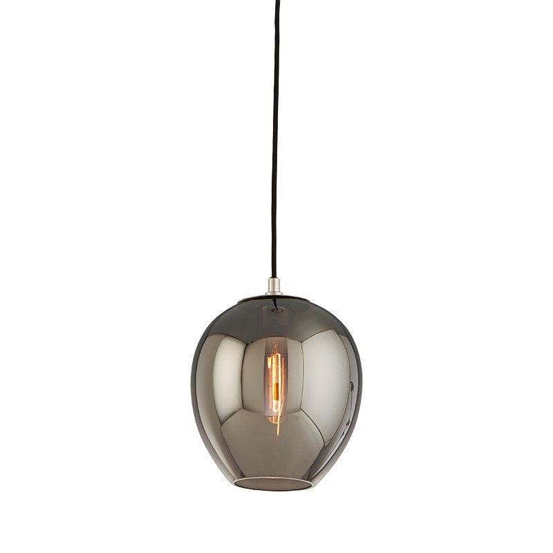 Troy Lighting F4294-TBK/PN One Light Pendant, Textured Black & Polish Nickel