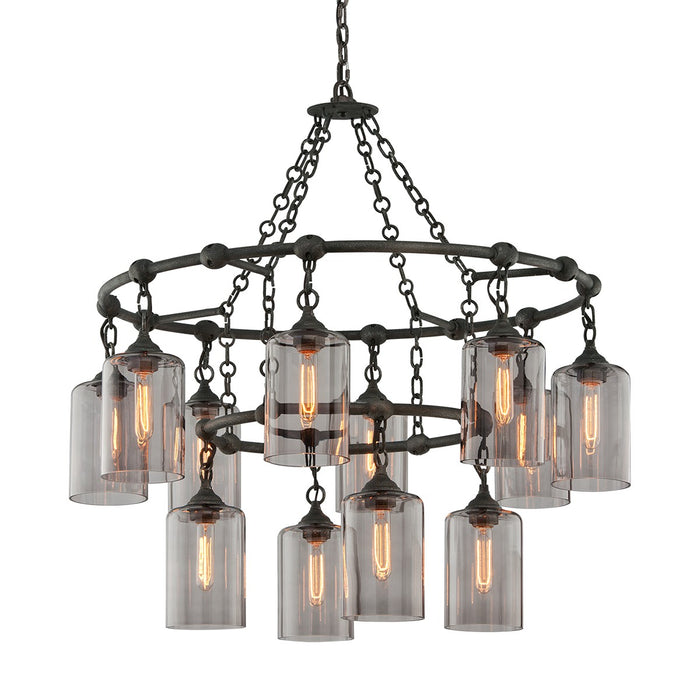 Troy Lighting F4425-APW 12 Light Chandelier, Aged Pewter