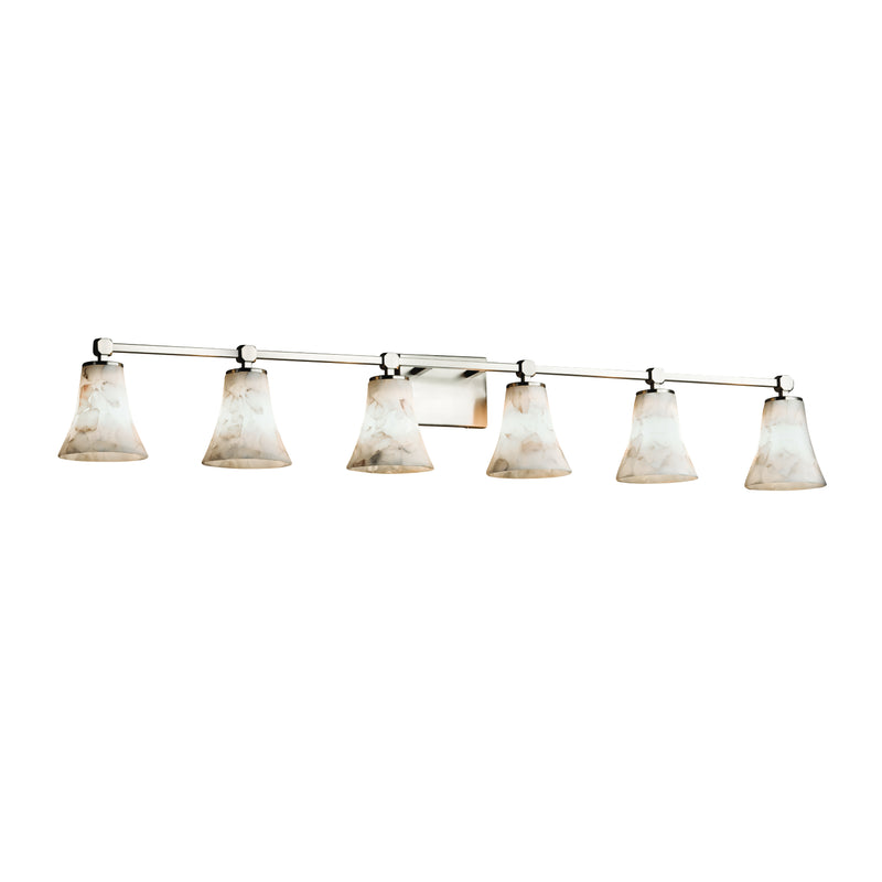 Justice Designs ALR-8426-20-NCKL Six Light Bath Bar, Brushed Nickel