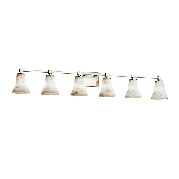 Justice Designs ALR-8426-20-NCKL Six Light Bath Bar, Brushed Nickel