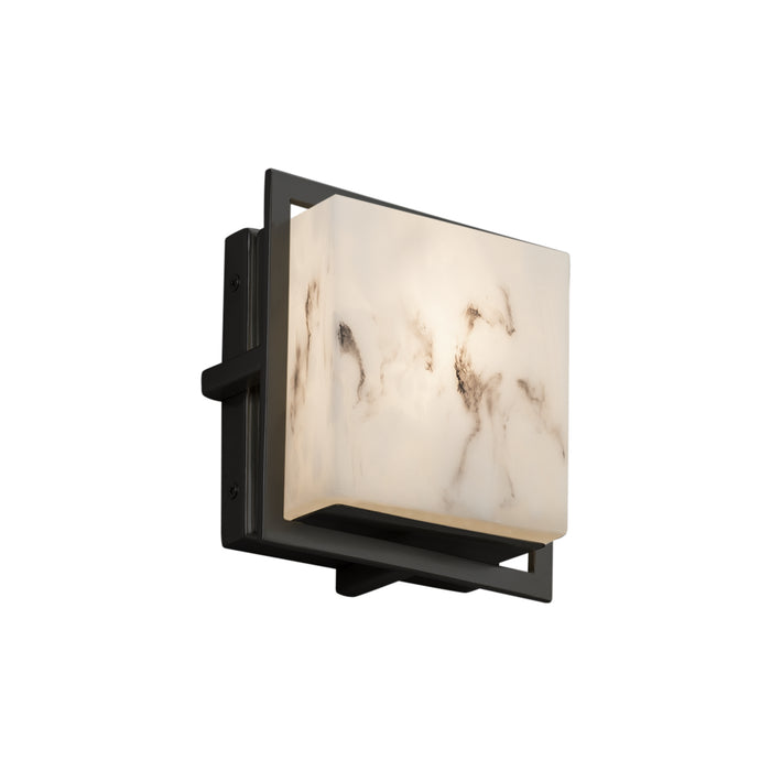 Justice Designs FAL-7561W-MBLK LED Outdoor Wall Sconce, Matte Black