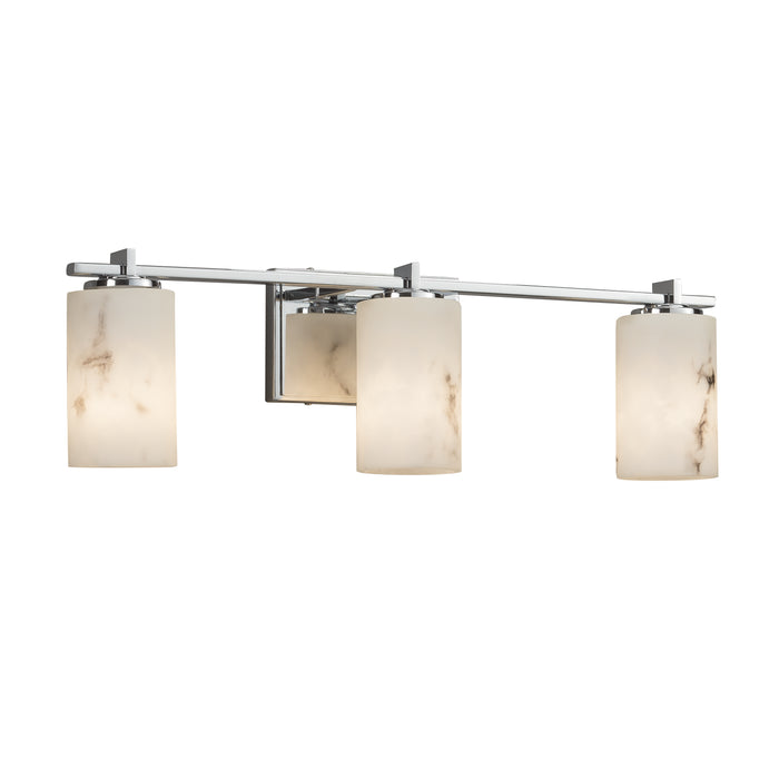 Justice Designs FAL-8443-10-CROM Three Light Bath Bar, Polished Chrome