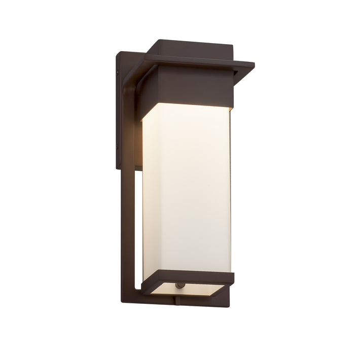 Justice Designs FSN-7541W-OPAL-DBRZ LED Outdoor Wall Sconce, Dark Bronze