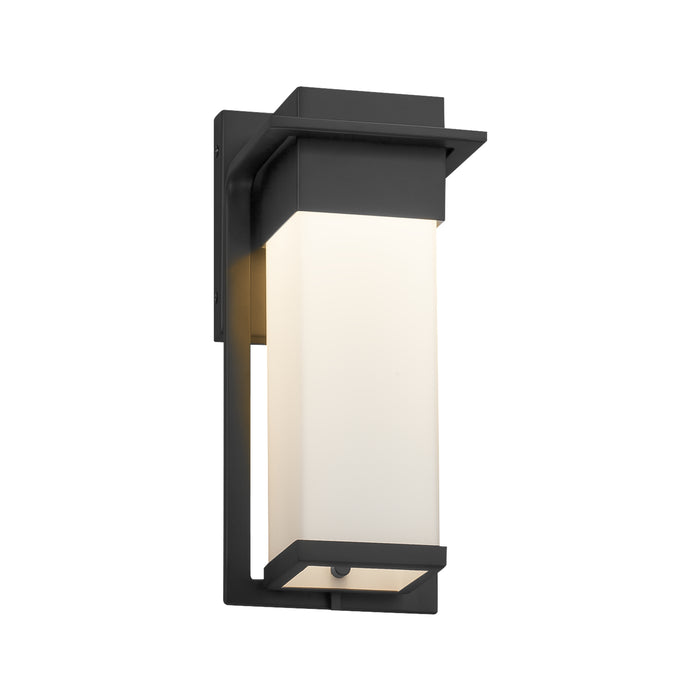 Justice Designs FSN-7541W-OPAL-MBLK LED Outdoor Wall Sconce, Matte Black