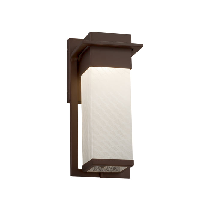 Justice Designs FSN-7541W-WEVE-DBRZ LED Outdoor Wall Sconce, Dark Bronze
