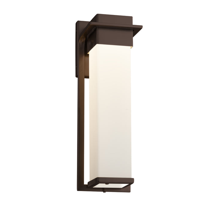 Justice Designs FSN-7544W-OPAL-DBRZ LED Outdoor Wall Sconce, Dark Bronze