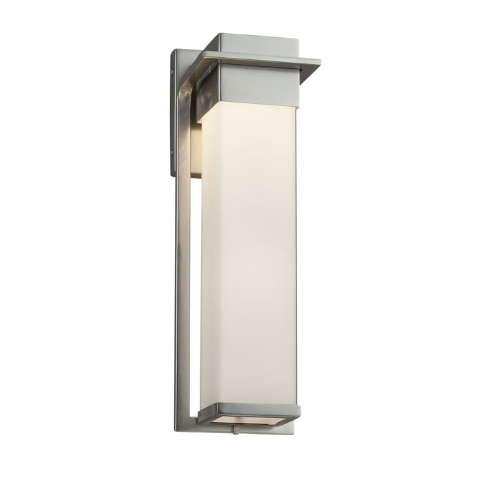 Justice Designs FSN-7544W-OPAL-NCKL LED Outdoor Wall Sconce, Brushed Nickel