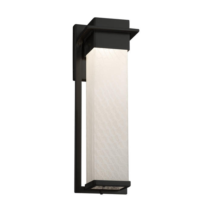 Justice Designs FSN-7544W-WEVE-MBLK LED Outdoor Wall Sconce, Matte Black