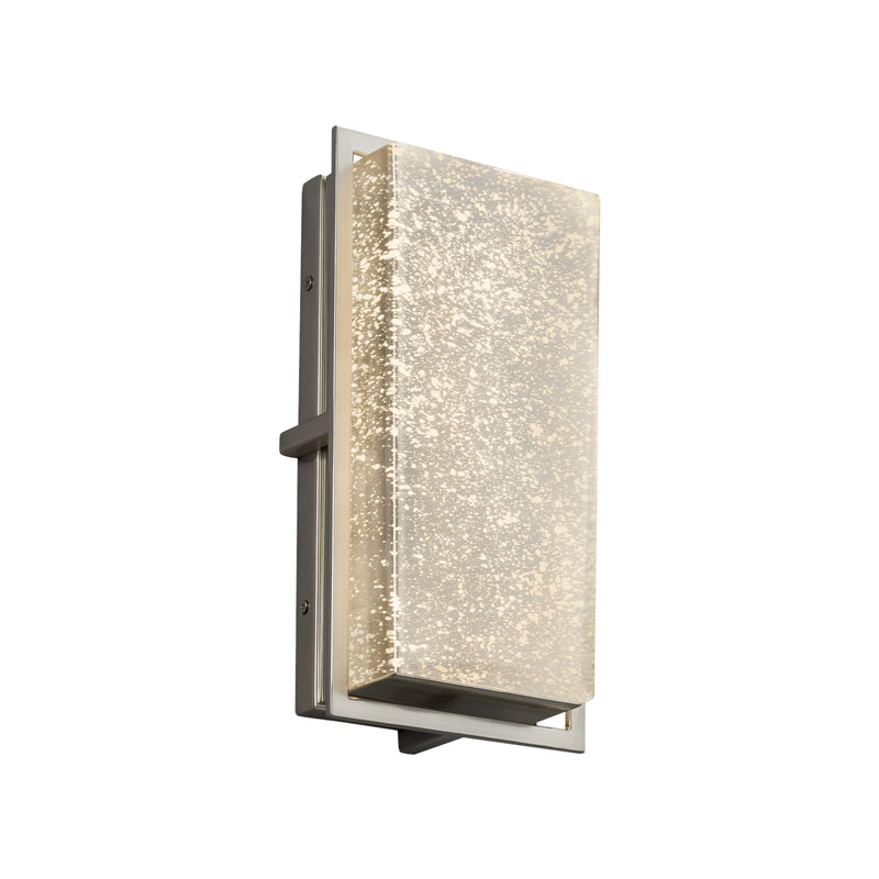 Justice Designs FSN-7562W-MROR-NCKL LED Outdoor Wall Sconce, Brushed Nickel