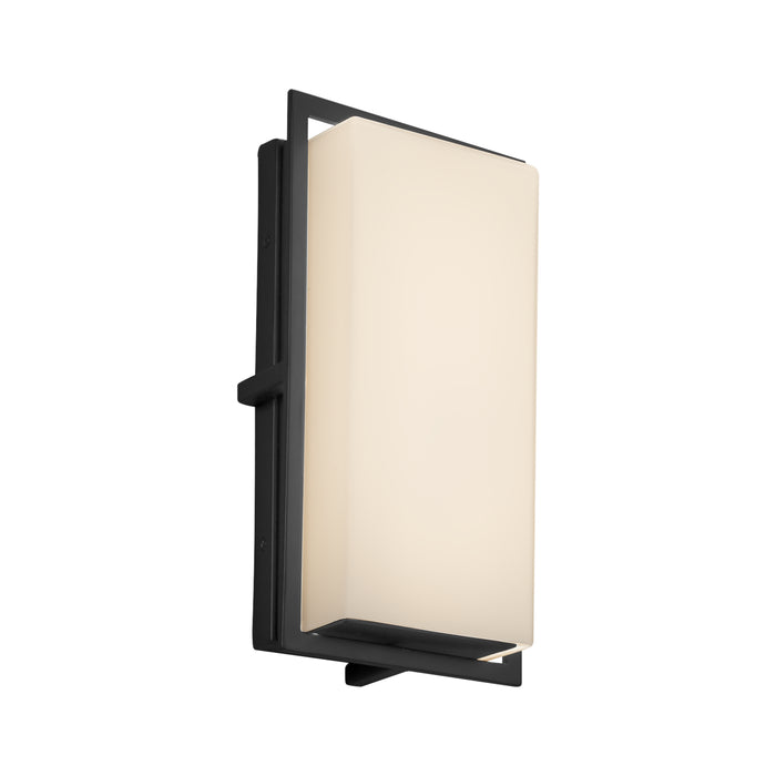 Justice Designs FSN-7562W-OPAL-MBLK LED Outdoor Wall Sconce, Matte Black