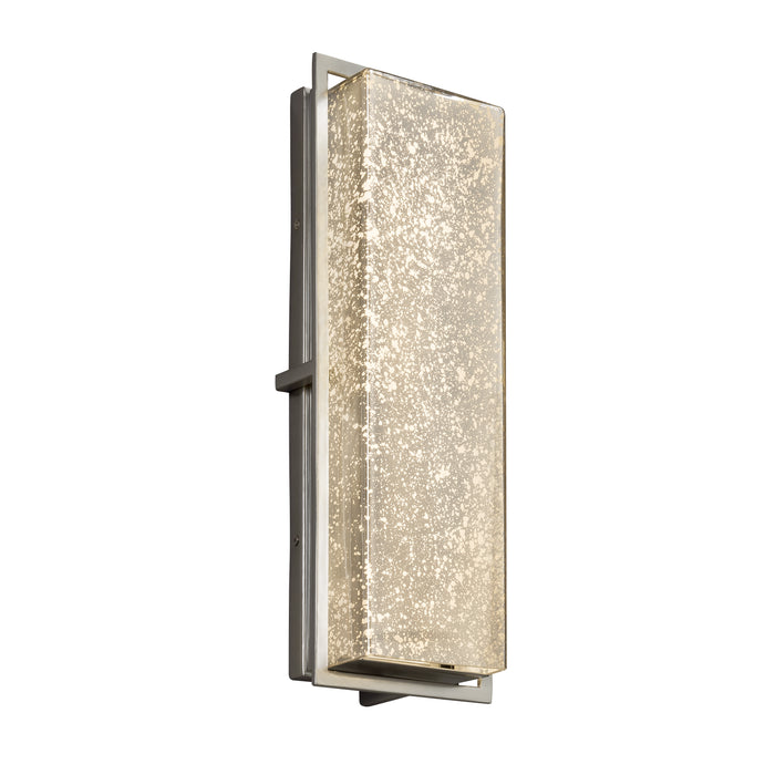 Justice Designs FSN-7564W-MROR-NCKL LED Outdoor Wall Sconce, Brushed Nickel