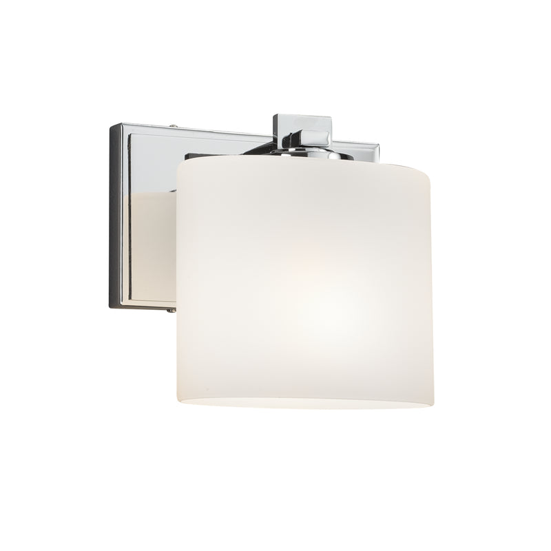 Justice Designs FSN-8447-30-OPAL-CROM One Light Wall Sconce, Polished Chrome