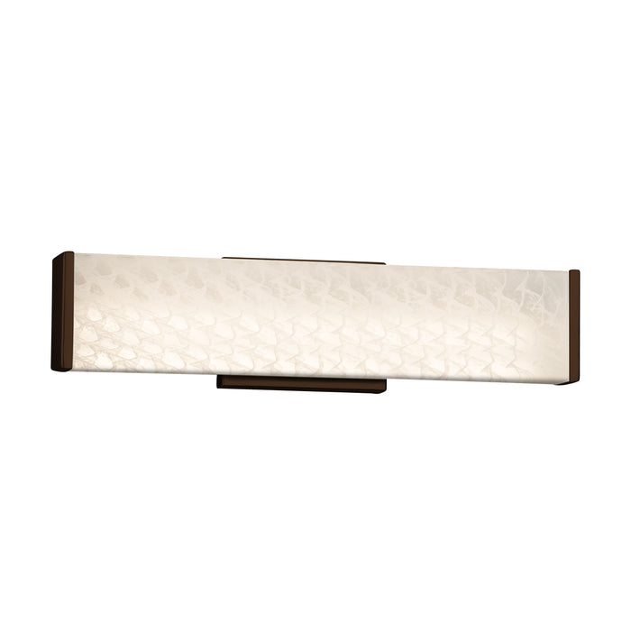 Justice Designs FSN-8601-WEVE-DBRZ LED Linear Bath Bar, Dark Bronze