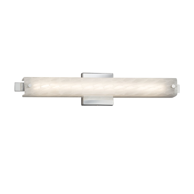 Justice Designs FSN-8681-WEVE-CROM LED Linear Bath Bar, Polished Chrome