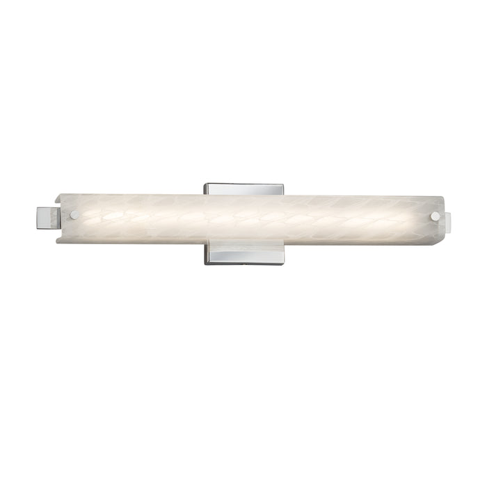 Justice Designs FSN-8681-WEVE-CROM LED Linear Bath Bar, Polished Chrome